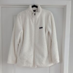 Patagonia White Fleece Full Zip-Up Jacket XL
